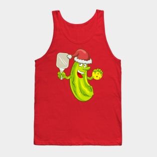 Pickleball Santa Claus Pickle Tank Top